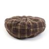 Universal chemistry Retro Check Brown Wool Beret check Beret