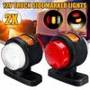 2 Stück Drei Seiten LKW Licht Anhänger Seitenmarkierungslicht LED Bremslicht Standlicht Blinker LED Warn-Rücklicht