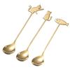 Cute Cat Shaped Stainless Steel Coffee Spoon Stirring Spoon Suitable for Dessert Snack Ice Cream Teaspoon Kitchen Tableware 2025
