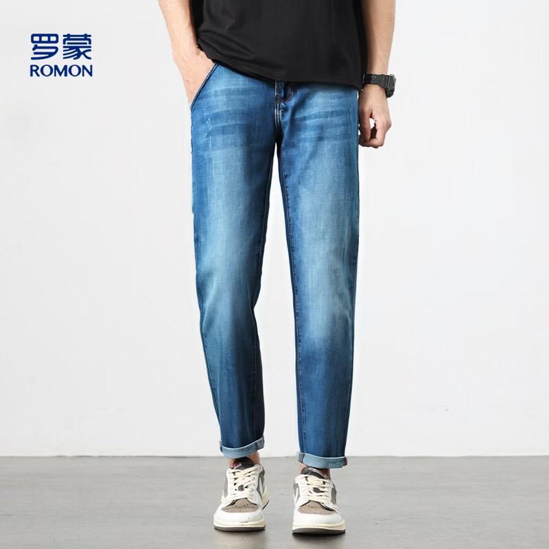 Romon Men s Lightweight Straight-Leg Jeans 36