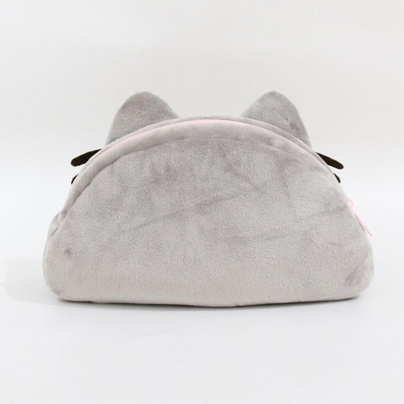 Cartoon Cute Cat Plush Makeup Bag Pen Case With Large Capacity For Girls And Teens