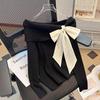 DeRong Irregular Bow One-Shoulder Knit Top - Slim Fit Women's Long-Sleeve for Autumn/Winter Collection