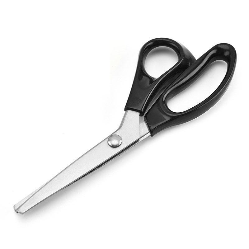 Stainless Steel Triangle Wave Tailor Scissors with Tooth Cloth Edge Lock Design