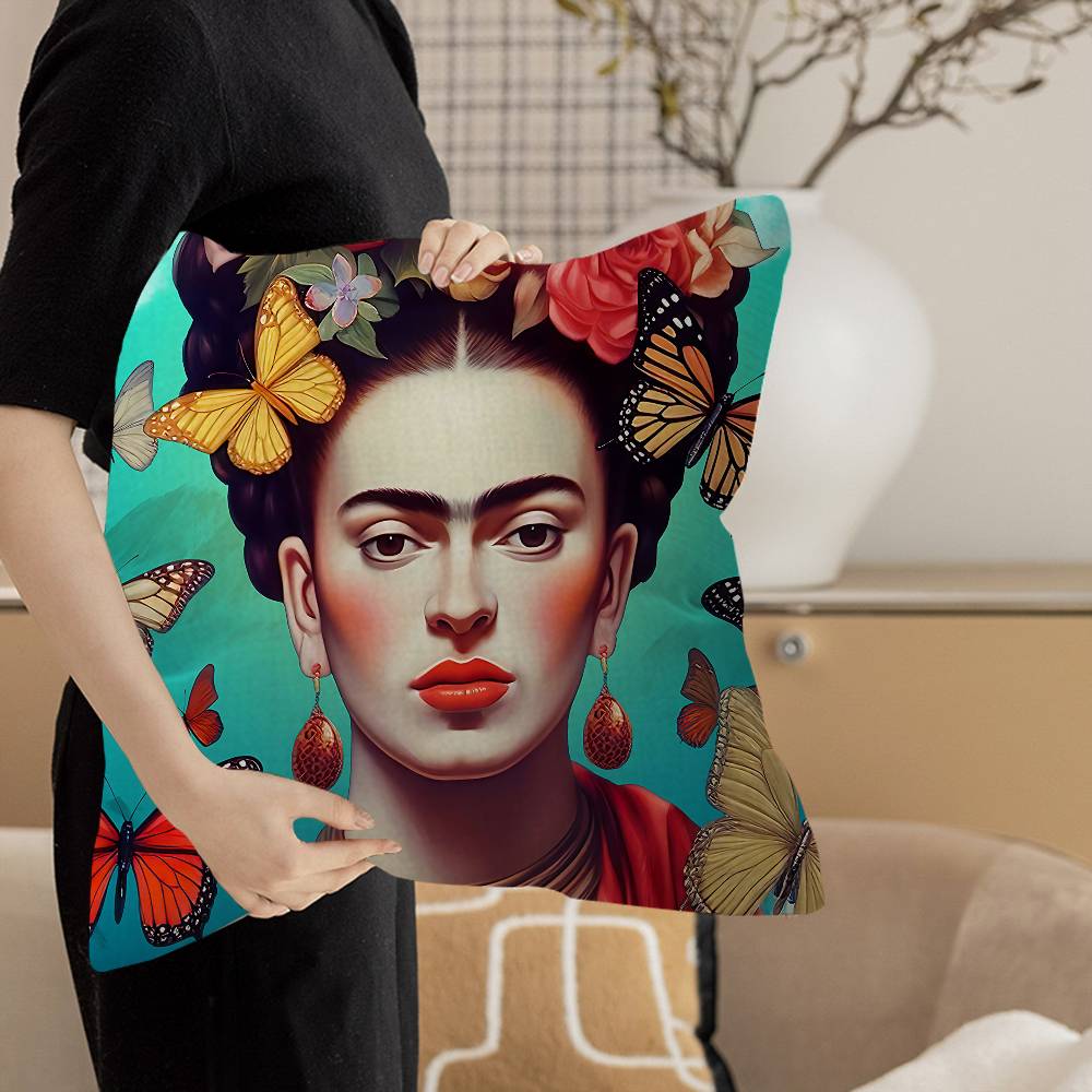Artist F-Frida K-Kahlo Cushion Cover Car Throw Pillow Case For Sofa Car Christmas Gift 40x40cm 45x45cm