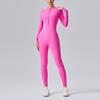 Cross-border Half-Zip Slimming Yoga Jumpsuit - Nude Feel One-Piece Dance & Fitness Wear