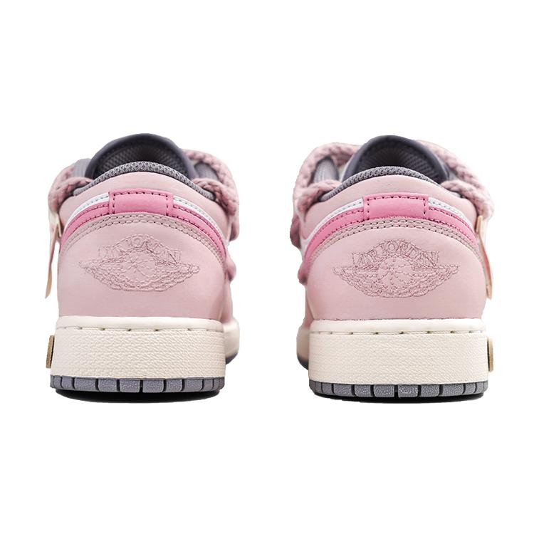 Jordan Air Jordan 1 Low Vintage Chaussures de Basketball GS Rose Clair 553560-053(Team27-AJ)