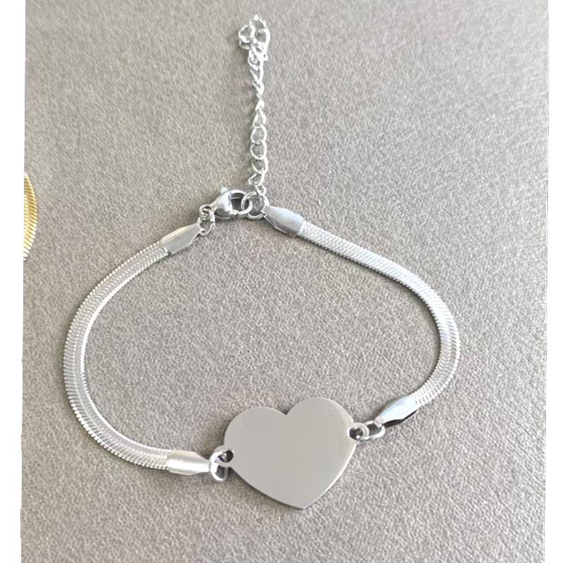 

10pcs 3mm 304 Stainless Steel Flat Chain Bracelet Simple Bracelet For Men Retro Zircon Trendy Accessories Women Bracelet 15cm add 5cm