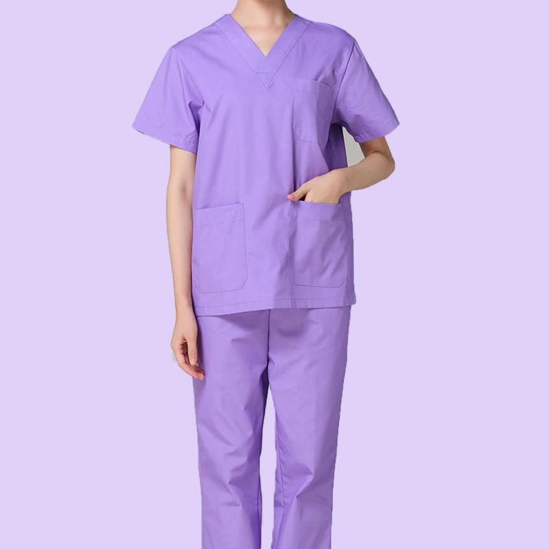 Hot Multi-color Pharmacy Pet Hospital Nurse Uniforms Scrubs Tops and Pants Dentistry Spa Uniforms Medical Scrubs Uniforms