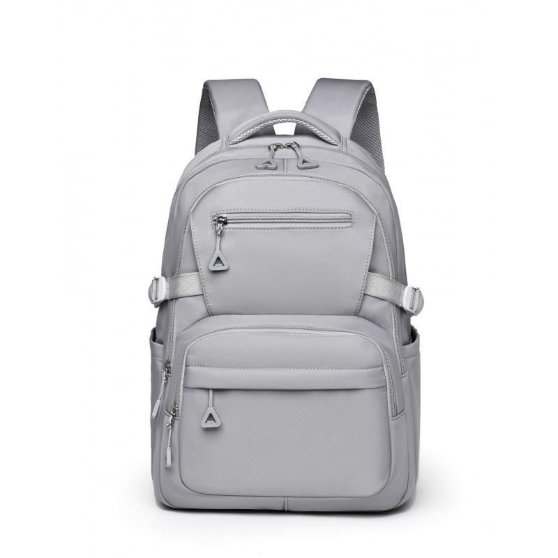Versatile Solid Color New Style Unisex Daily Campus Large Capacity Travel Backpack Water-Resistant Fashionable Double Shoulder Bag