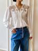 Autumn New White French-Style Women's Long Sleeve Shirt