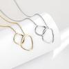 Xiaomi Silver Necklace For Women Circle Shape Gold Plated Trendy O Chain Chocker Chirstamas Gift Fine Jewlery