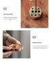 Ebony and Copper Petal-Shaped Incense Holder - Creative Sandalwood Burner Tray