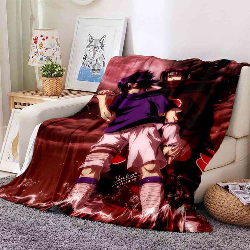 NARUTOUzumaki Naruto anime print blanket, warm and comfortable flannel blanket, suitable for bedrooms, sofas, beds, chairs, picn