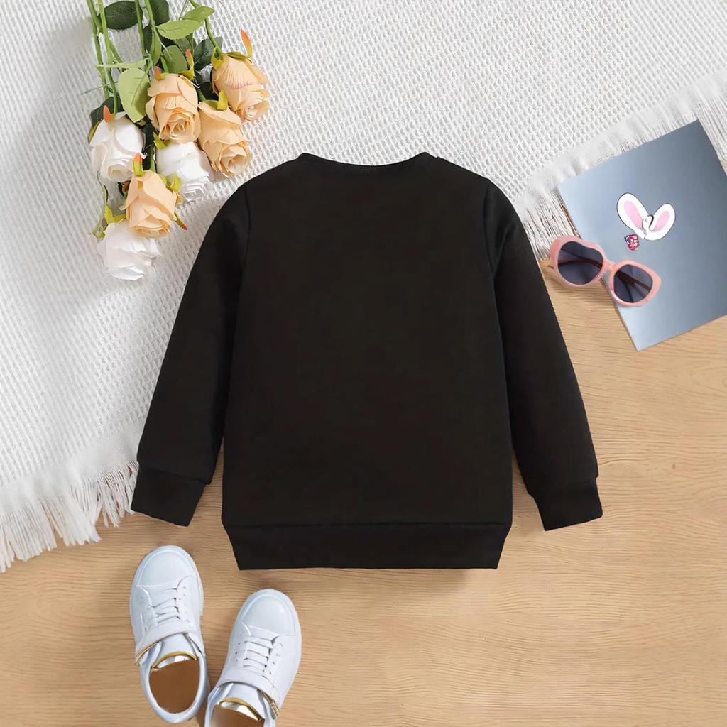 Girls' Cute Pattern Sweater - Autumn Children's Casual Hooded Sweater