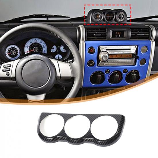 ABS Carbon Dashboard Meter Dash Clock Cover Trim For Toyota FJ Cruiser 2007-21