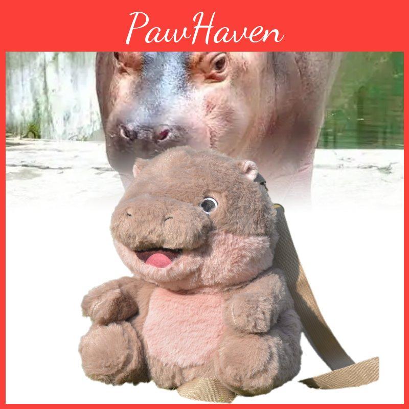 Deng Pygmy Moo Bigmouth Hippopotamus Plush Student Backpack Children School Bag