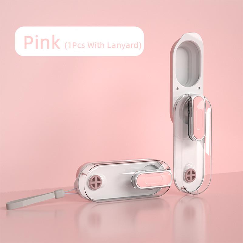 

Portable Dog Water Bottle Outdoor Accompanying Pet Walking Drink Water Travel Fold Water Bottle Cat Drinking Bowl Dog Supplies 300ml розовый