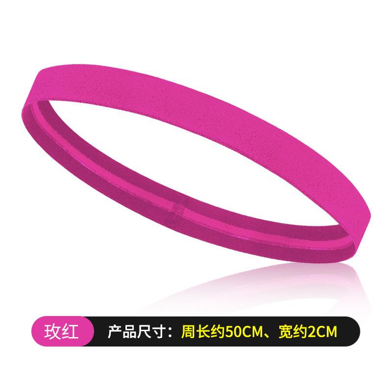 Non Slip Stretch Elastic Sweatband Unisex Men Women Sports Headband Sweatband Solid Color Gym Running Yoga Hair Bands Silicone