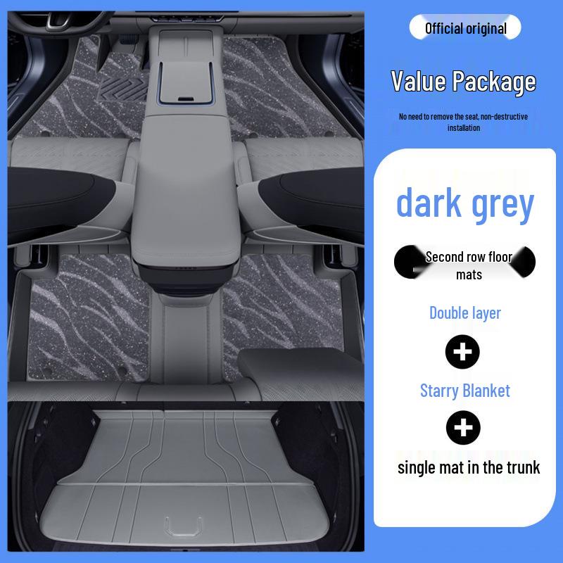 Juego de Alfombrillas de Suelo y Alfombrilla de Maletero Zeekr 7X - Cobertura Completa Piezas de Mejora Interior 2025
