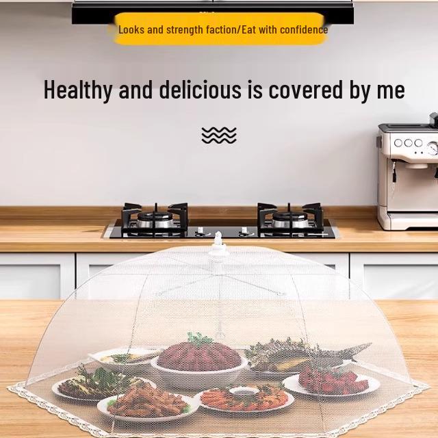 Foldable Dining Table Dustproof & Flyproof Food Cover Lid