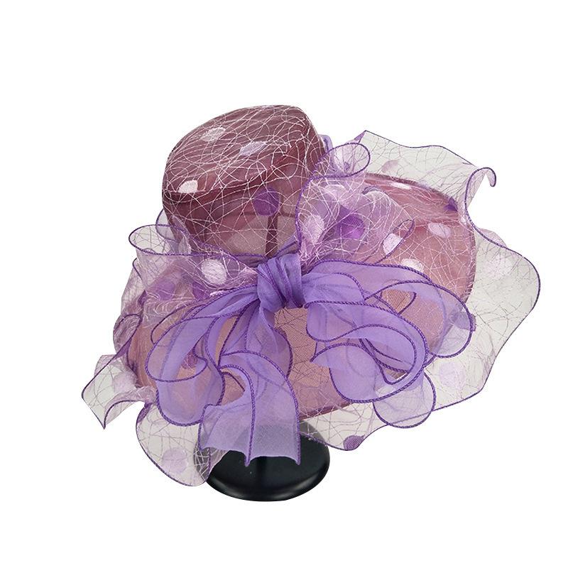 New Style Anti-ultraviolet European and American Ladies Fashion Hat Embroidery Bird's Nest Fashion Mesh Hat Sun Hat