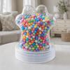 2 Stück Transparente Haustierfell-Erinnerungsflasche Staubdicht Luftdicht Haustierhaare Aufbewahrungsglas Kawaii Design Kunststoff Snack Aufbewahrungsglas