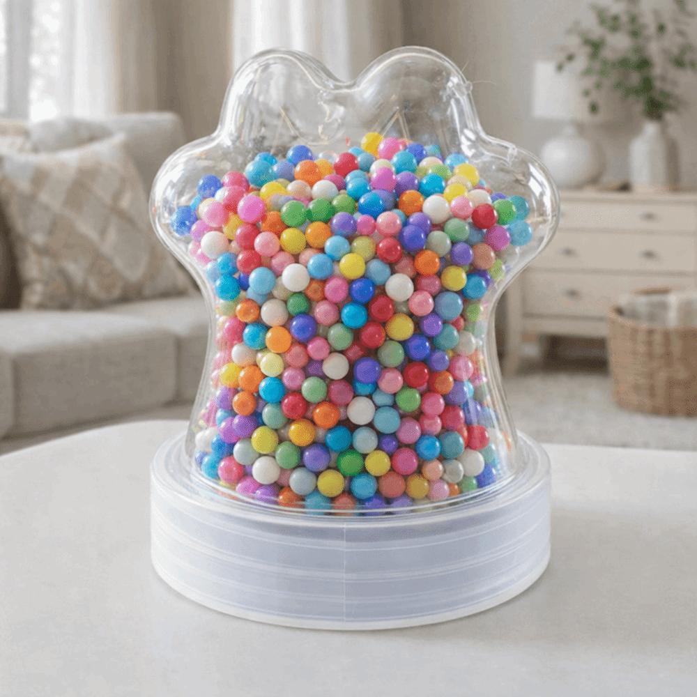 2 Stück Transparente Haustierfell-Erinnerungsflasche Staubdicht Luftdicht Haustierhaare Aufbewahrungsglas Kawaii Design Kunststoff Snack Aufbewahrungsglas