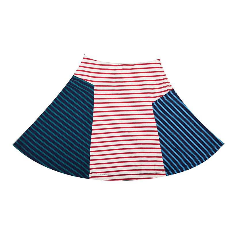 Onitsuka Tiger Classic Fashion Retro Striped Patchwork Casual Skirt Women Bottoms Multicolor 2182A102-807