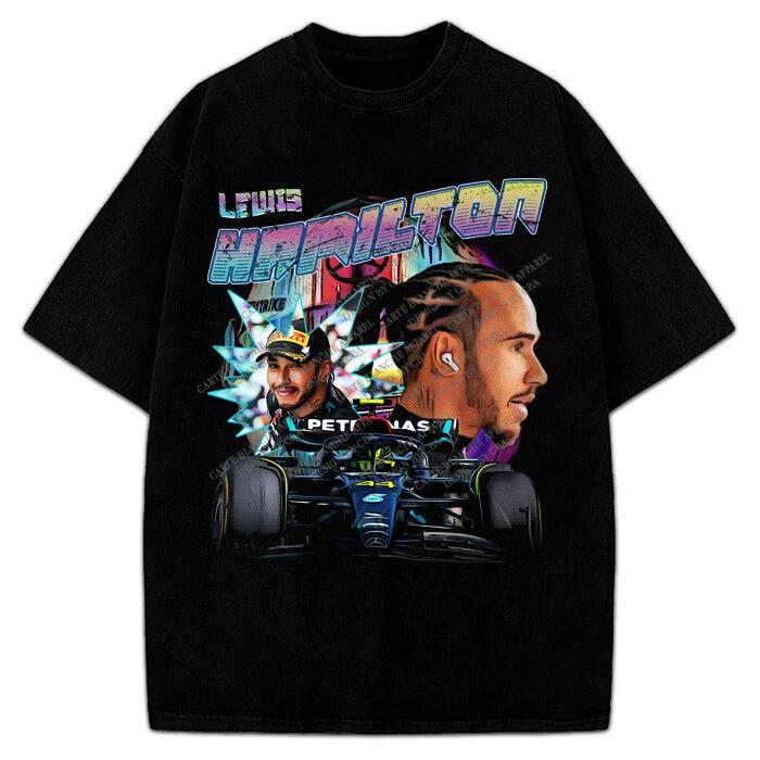 Lewis Hamilton Formula One Race Car GOAT Vintage Retro Style Graphic T-Shirt S