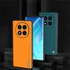 Applicable to Redmi note14pro mobile phone case lens all-inclusive square plain leather soft case anti-drop protective case CD pattern