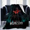 1pc Wednesday Series Blanket, Soft Throw for Room Decor, Perfect Gift Idea for Family and Friend, Living Room, Travel, Camping, Car Blankets, Beach, O