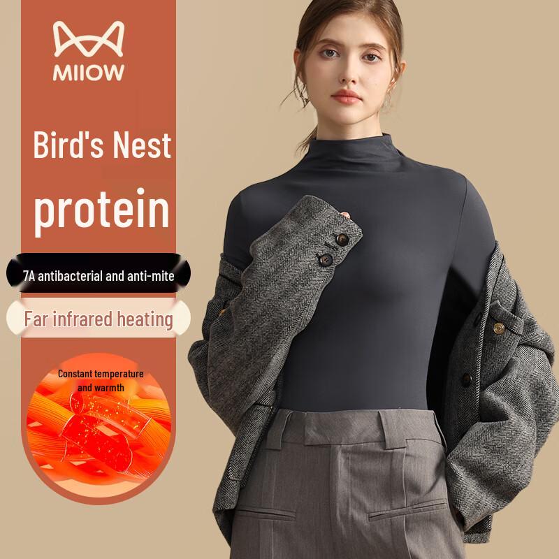 

Женский базовый топ Maoren с полувысоким воротом, длинными рукавами и облегающего кроя One Size