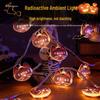 Light-Up Pumpkin String Lights for Halloween Decor and Party Ambiance