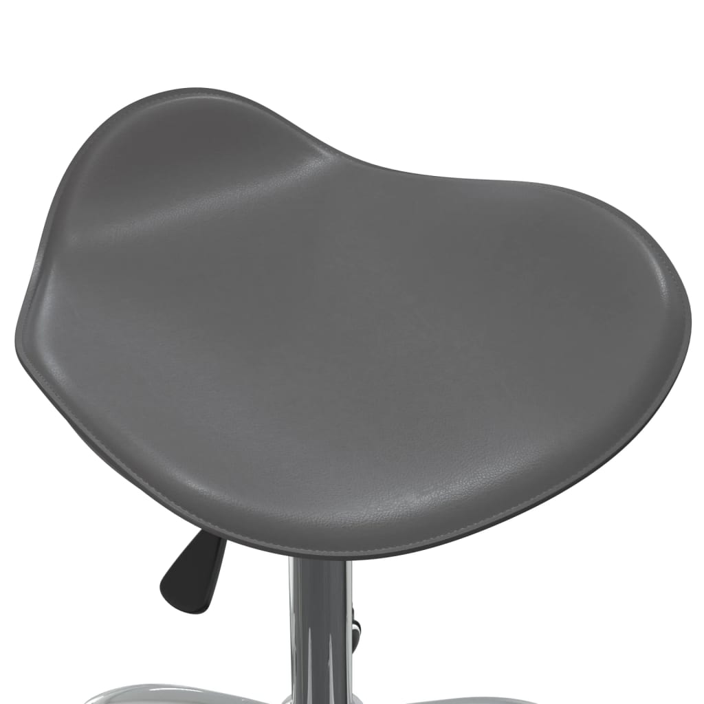 Office Chair Gray Faux Leather