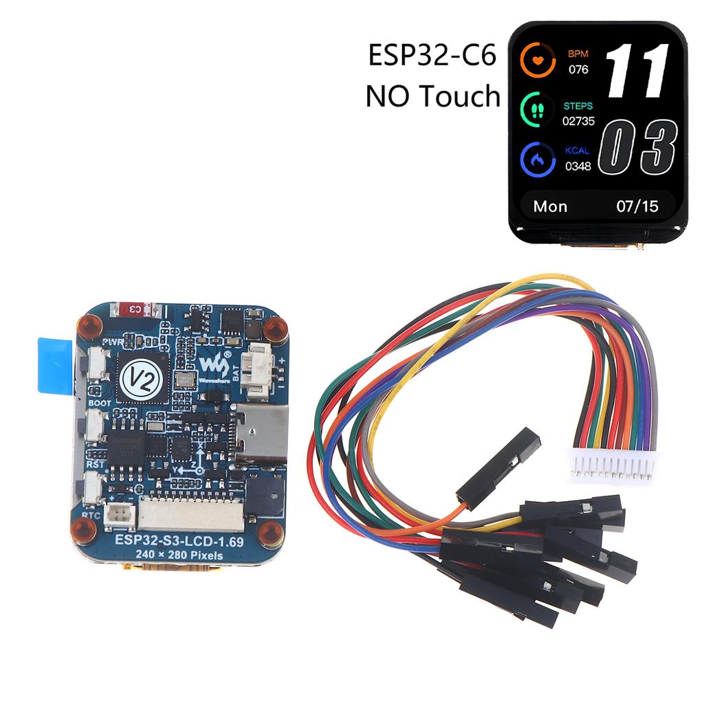 Esp32 Development Board 1.69-Inch 262K Ips Touch Lcd Display Tft Lcd Screen Module 240X280 Wifi Bluetooth Smart Display