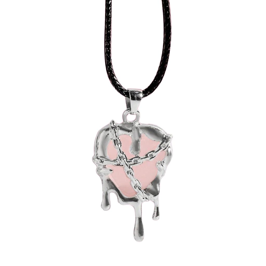 Crystal Heart Necklace Fashion Clavicle Chain Necklaces for Women Girls Hollow Irregular Heart Neck Chain Trend Jewelry