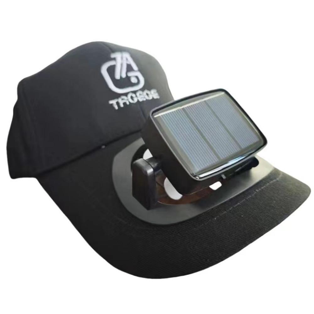 USB Charging Solar Fan Hat Strong Wind Wide Brim Baseball Cap Energy-saving Summer Sun Cap  Outdoor