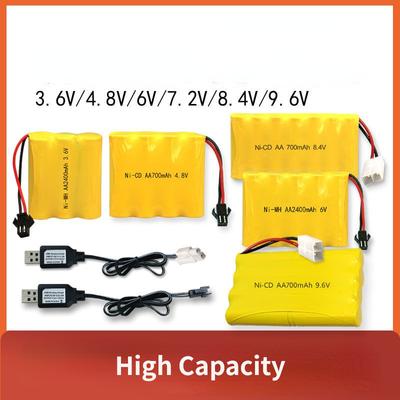 3.6V/ 4.8V/ 6V/ 7.2V 800Mah NI-CD Battery for Cars Trucks Tank 700mAh Replaceable Battery