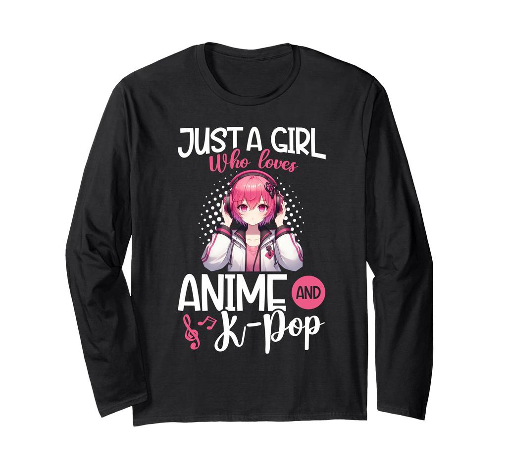 Girls Who Love Anime and Anime Goods Japanese Long Sleeve K-POP T-shirt