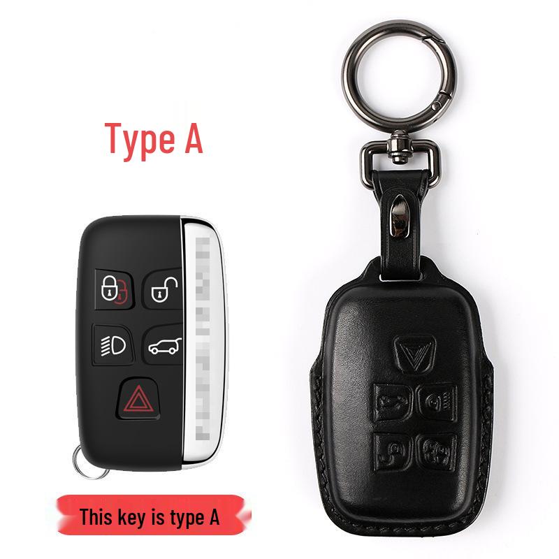 Genuine Leather Key Case for Land Rover Discovery, Sport, Evoque, and Jaguar 2020