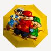Alvin and the Chipmunks Thema Automatische Paraplu, Lichtgewicht & Draagbaar, 8 Spaken, Perfect voor Buitenshuis Reizen, Verjaardagen, Kerstmis, Cadeaus.