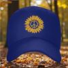 Cappellino da Baseball Girasole Segno di Pace Regolabile Unisex Casual da Esterno Cappello da Sole