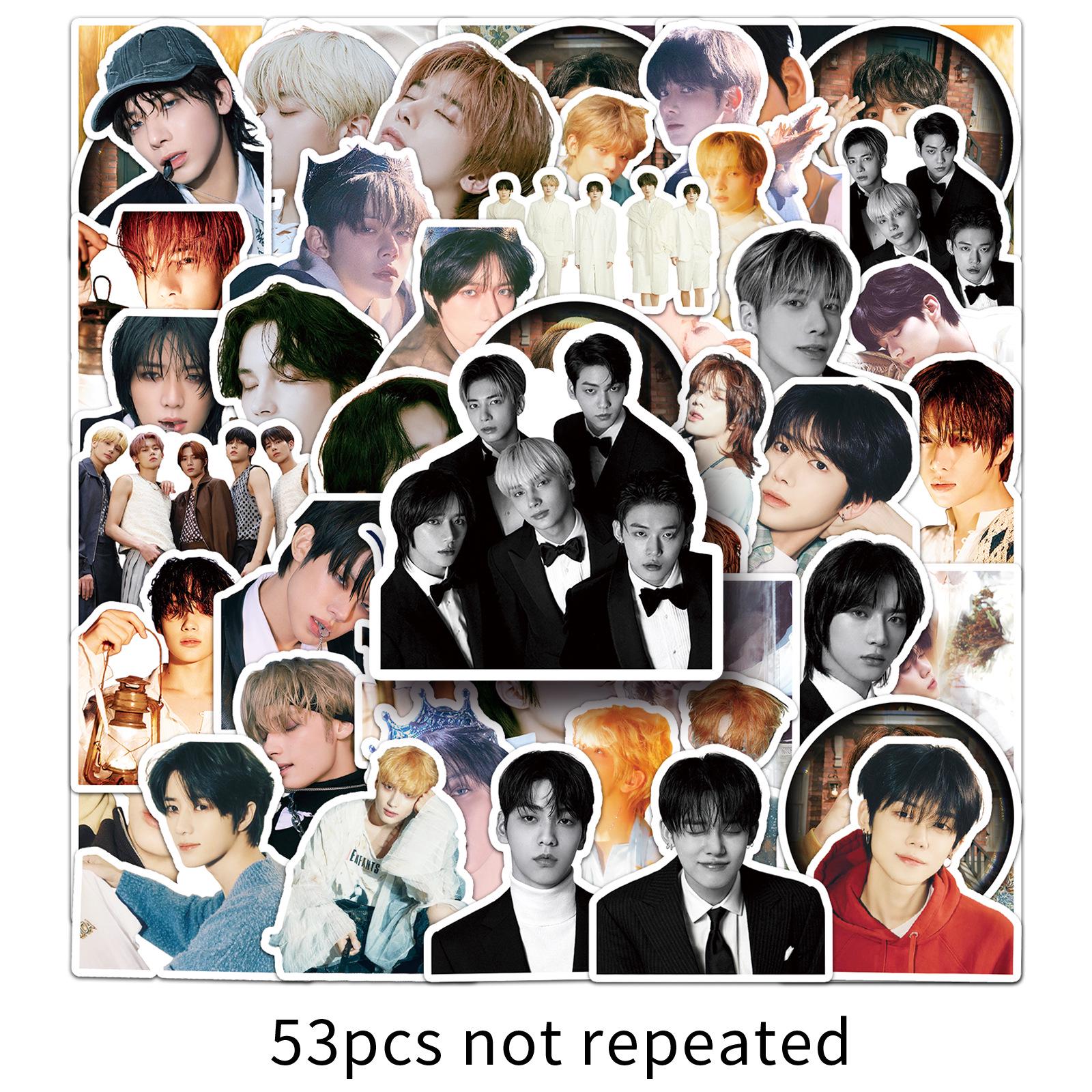 53-piece TXT Graffiti Stickers: Personalized Korean Boy Band Decor for Phone Cases & Water Bottles.