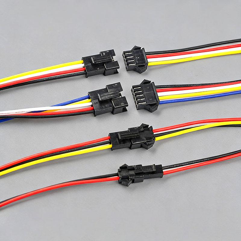 2/10Set SM Terminal Wire JSTDocking Plug20CM Length 2/3/4/5/6Pin2.54MM Male Female Connector Tin Plated for Electronic Component