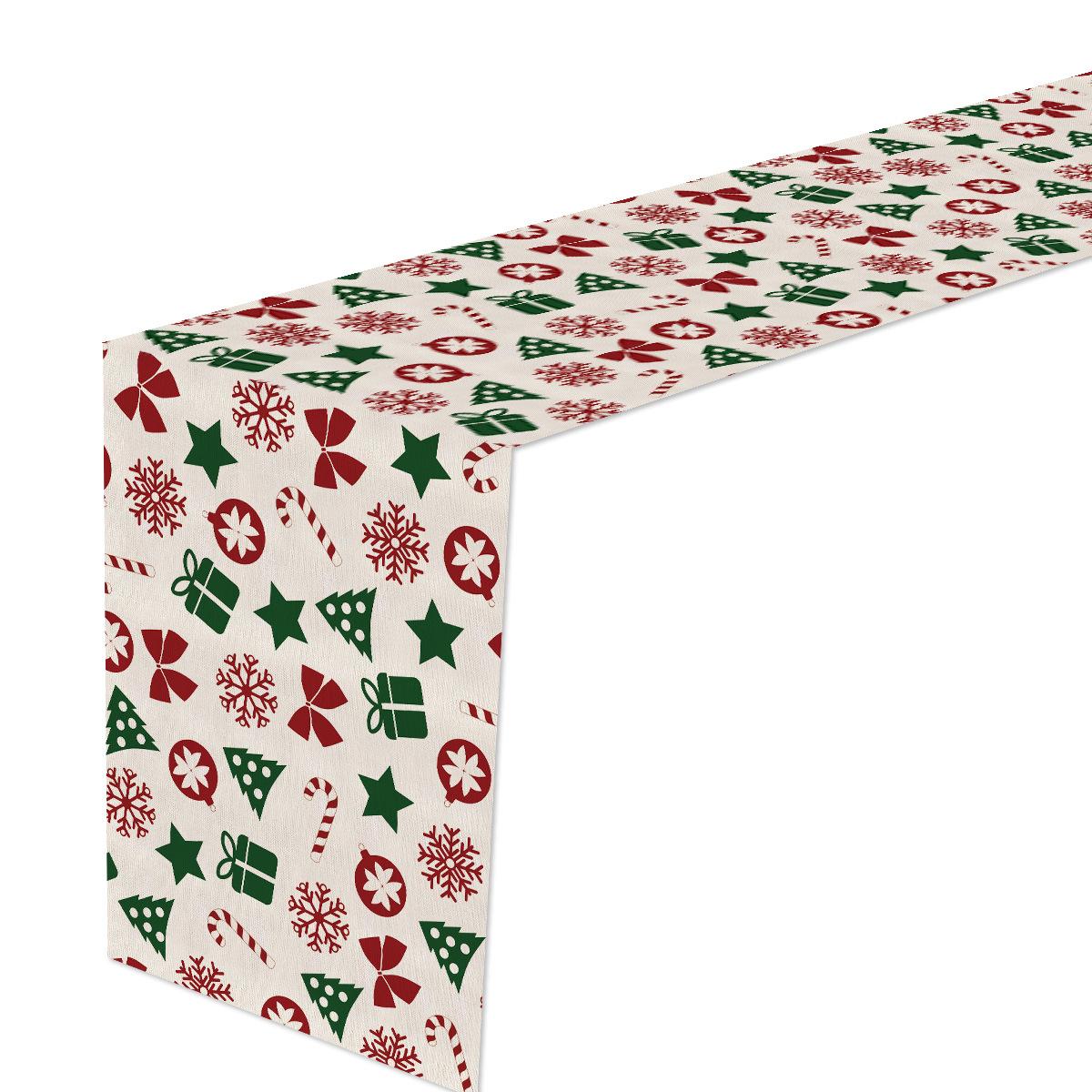 

Многофункциональная изолированная скатерть с принтом Санта-Снеговика и лося, водонепроницаемый коврик для стола, рождественская подставка для столовых приборов, украшение для вечеринки 6