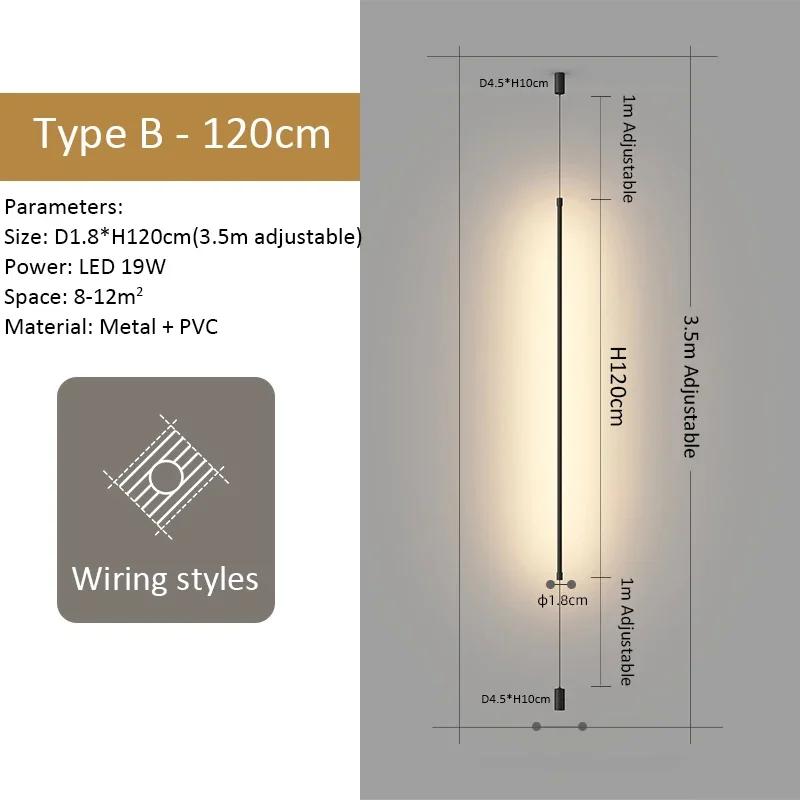 Modern Minimalist Living Room Floor Lamp 120cm Nordic Creative LED Floor Lamp Dining Room Decoration Indoor Lighting Fixtures