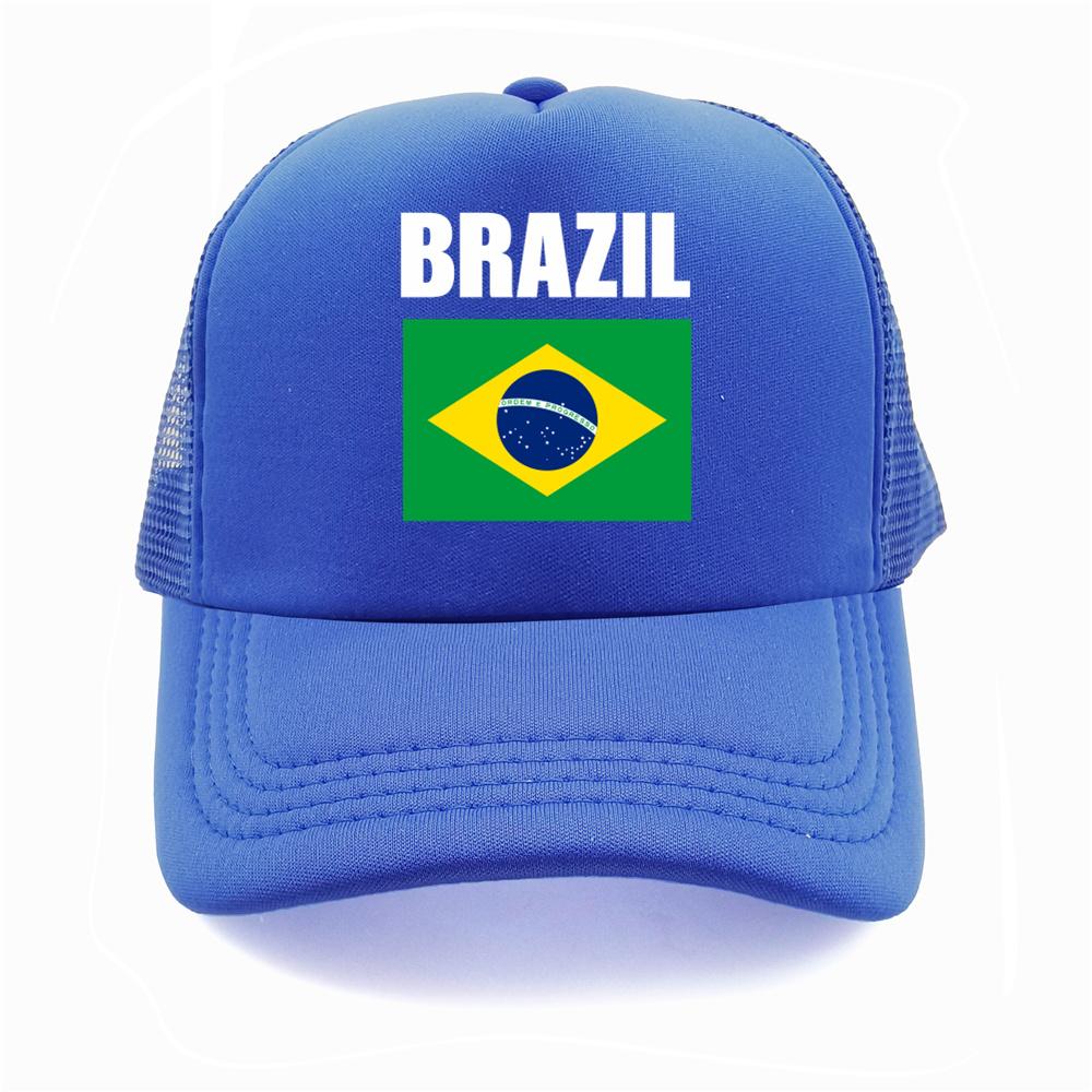 Brazil Flag Trucker Hat Adult Adjustable Mesh Net Country Fans Baseball Cap Unisex Women Hip Hop Dad Gift Hat