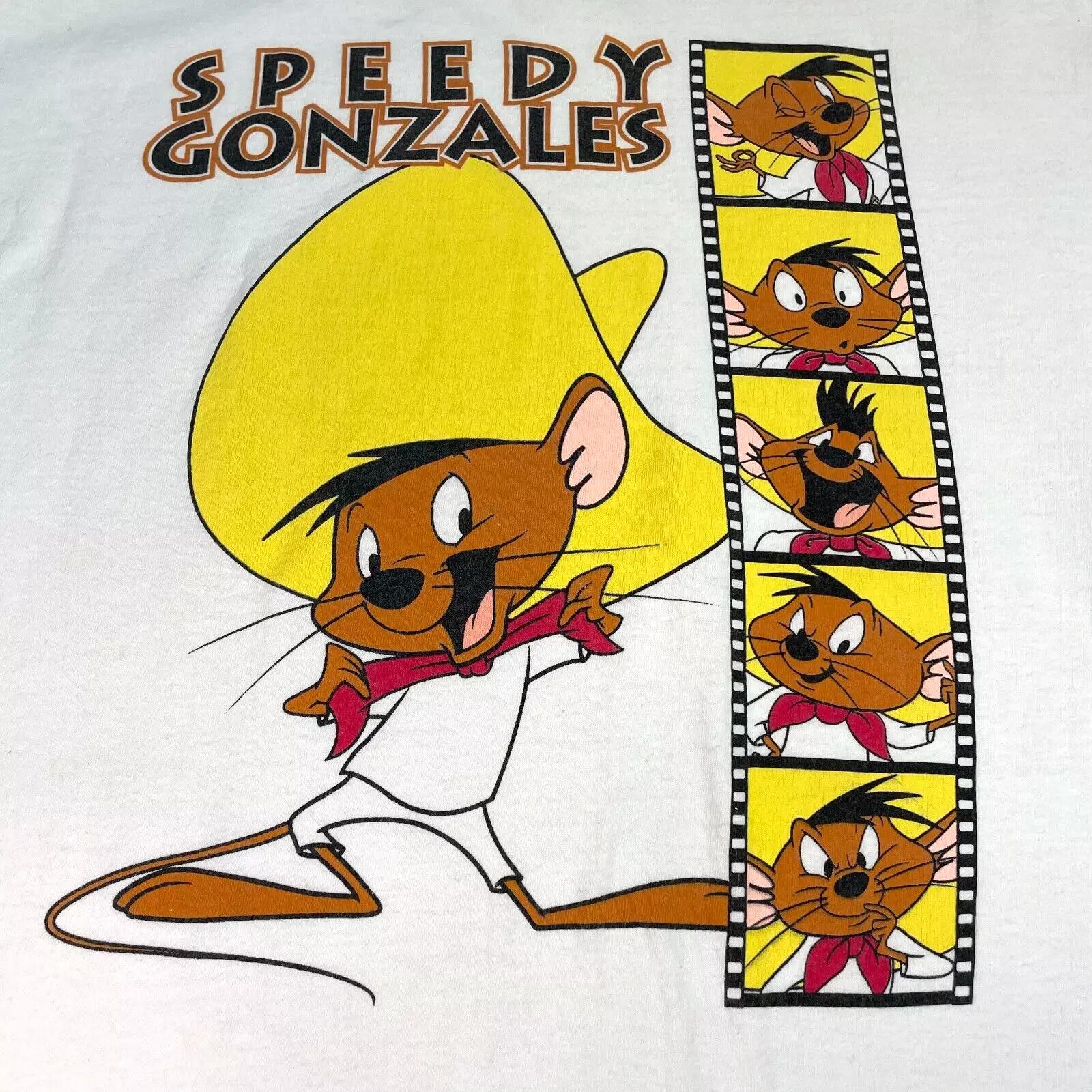 VIntage 90s Speedy Gonzales Unisex S-234XL White shirt XX572 S