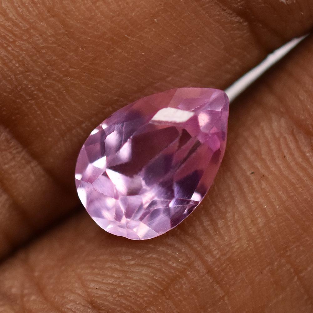 Natural Pink Ruby Loose Gemstone 3.55 ct Pear Cut for Jewelry Making and Gem Collections