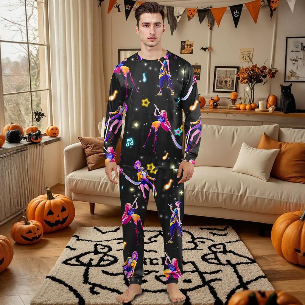 Prints Family Matching Long Sleeve Tops+Pants Set Family Matching Sets